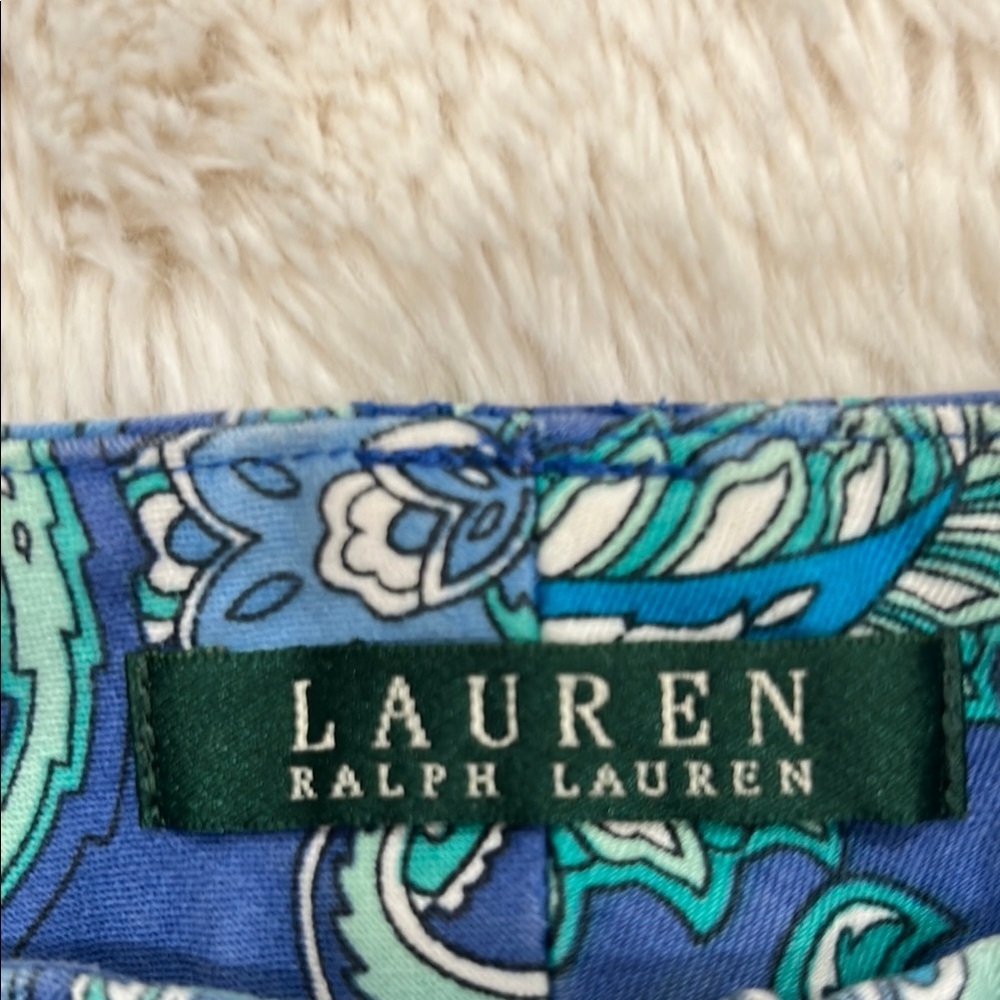 Vintage Ralph Lauren High Waist Blue Paisley Shorts - Picture 3 of 8